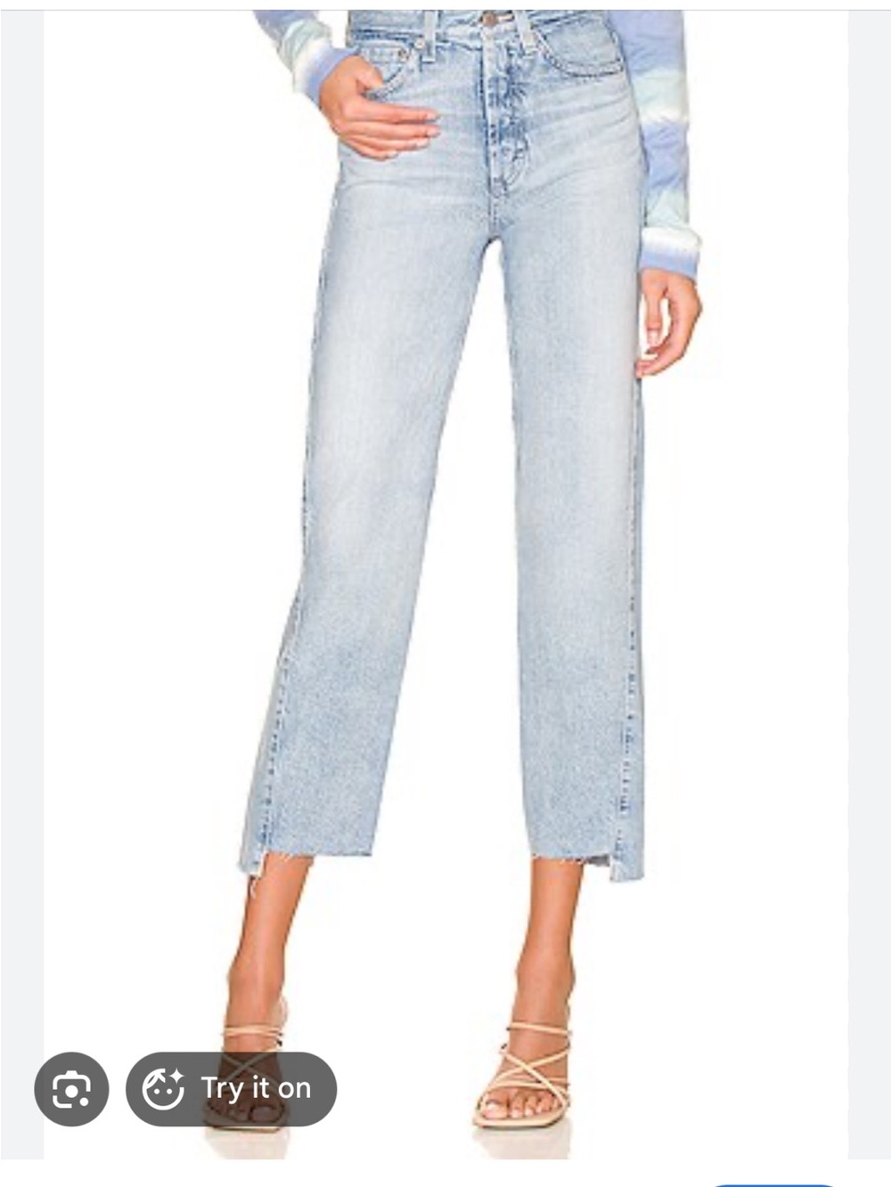 Ag Adriano Goldschmied Twisted Alexxis Cropped Straight-Leg Jeans - Light Wash